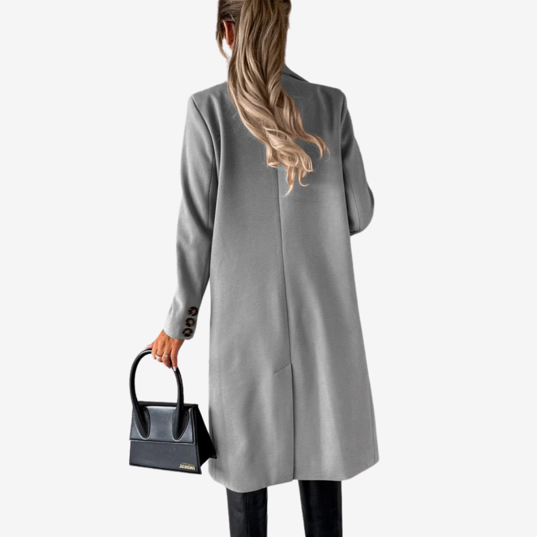 Elara | Lange Damesmantel – Tijdloos - Elegant