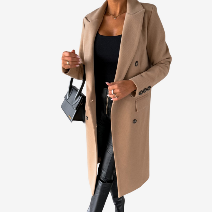 Elara | Lange Damesmantel – Tijdloos - Elegant