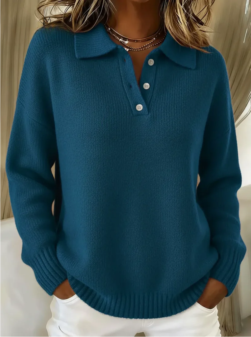 Marcelle | Soft Polo Knit Sweater