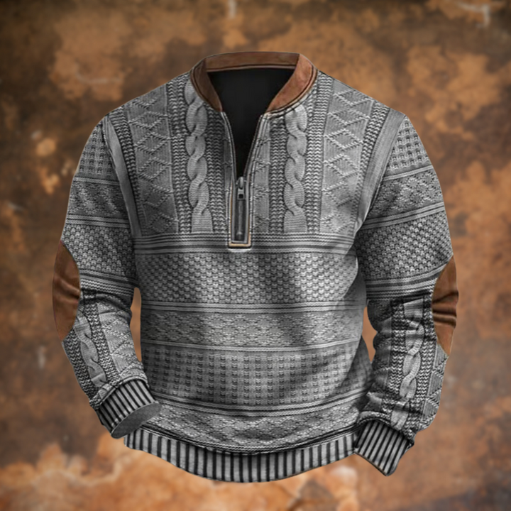 Casual Gebreide Trui met Ritsdetail