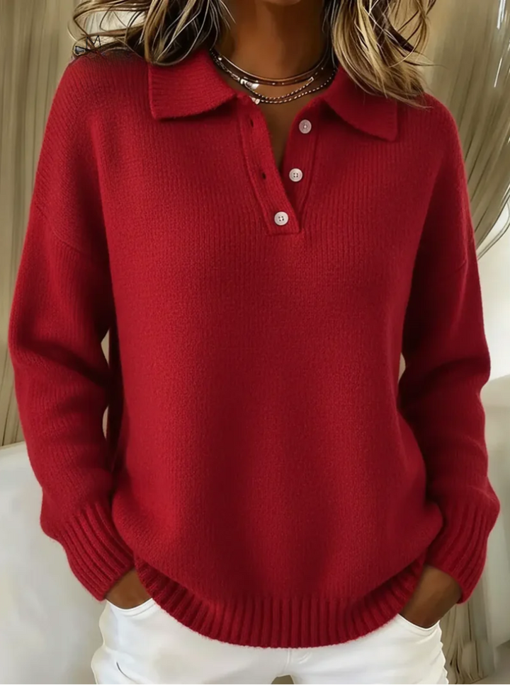 Marcelle | Soft Polo Knit Sweater
