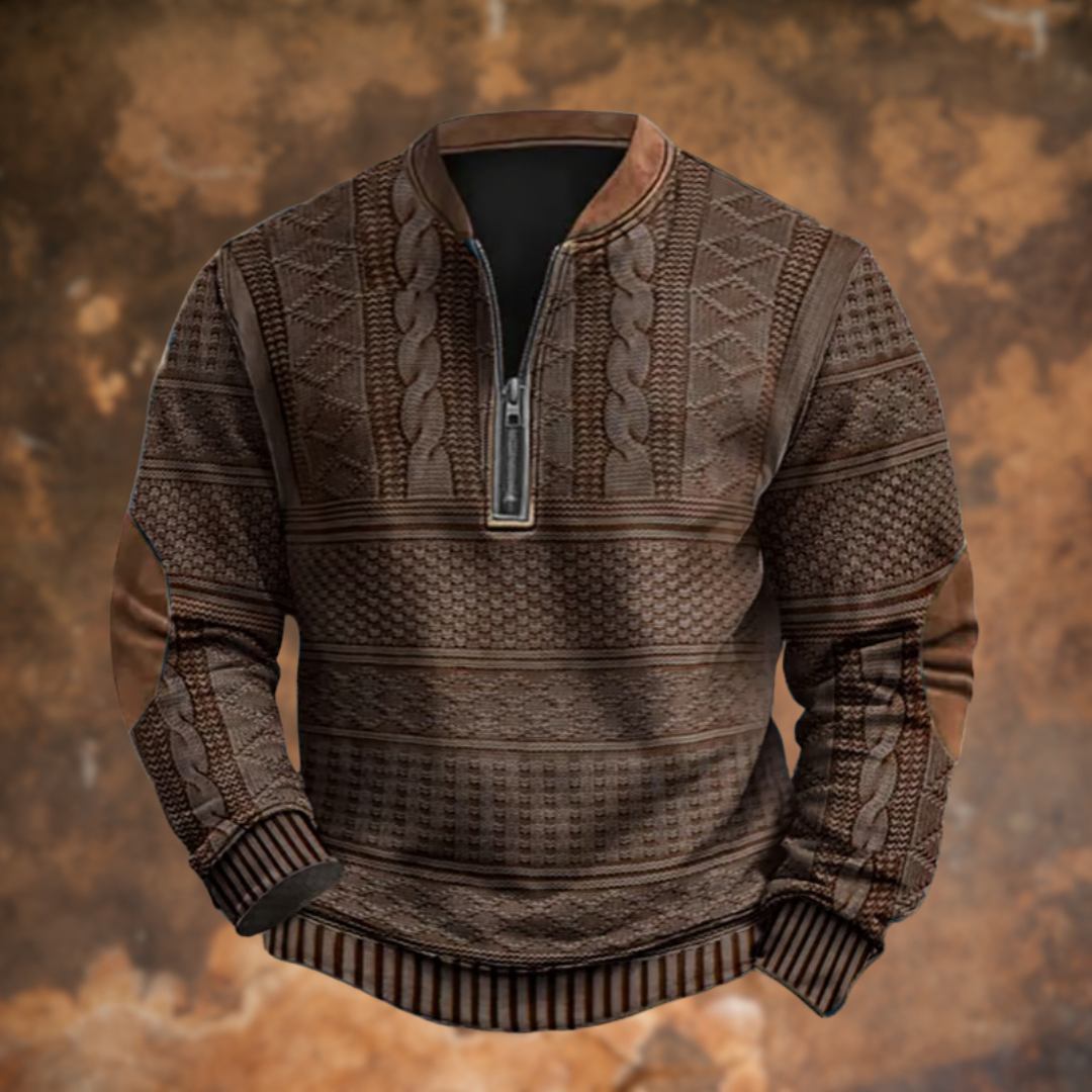 Casual Gebreide Trui met Ritsdetail