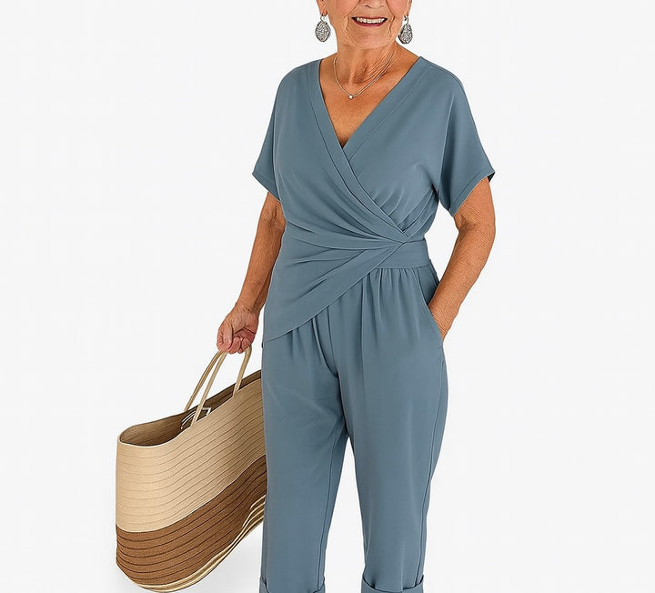 Novalie | Luxe Draped Waist Jumpsuit