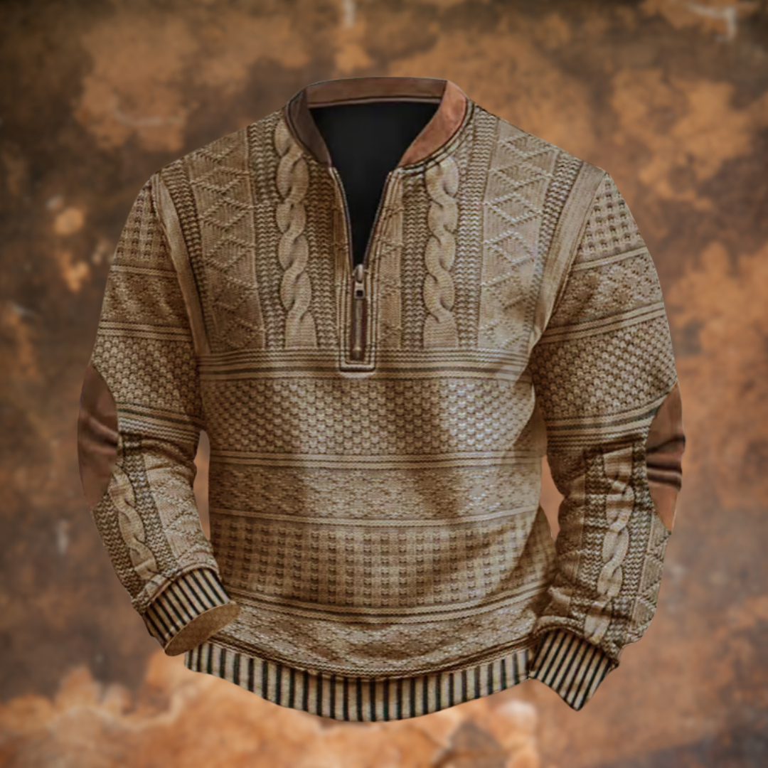 Casual Gebreide Trui met Ritsdetail