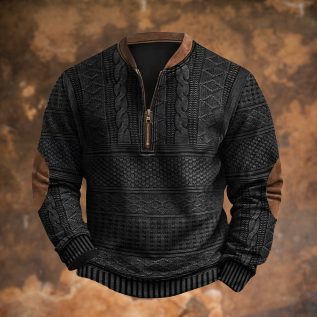 Casual Gebreide Trui met Ritsdetail