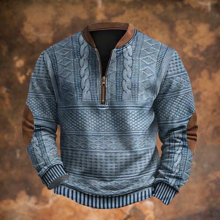 Casual Gebreide Trui met Ritsdetail