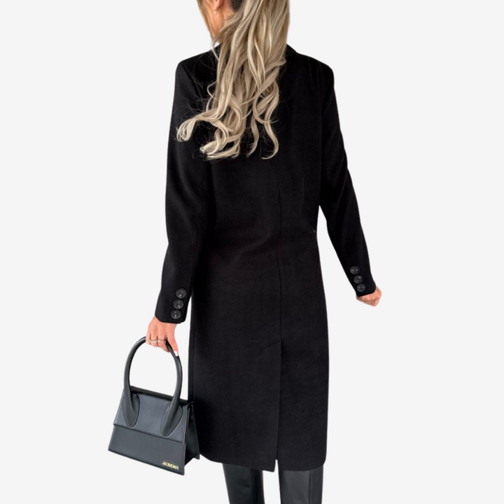 Elara | Lange Damesmantel – Tijdloos - Elegant