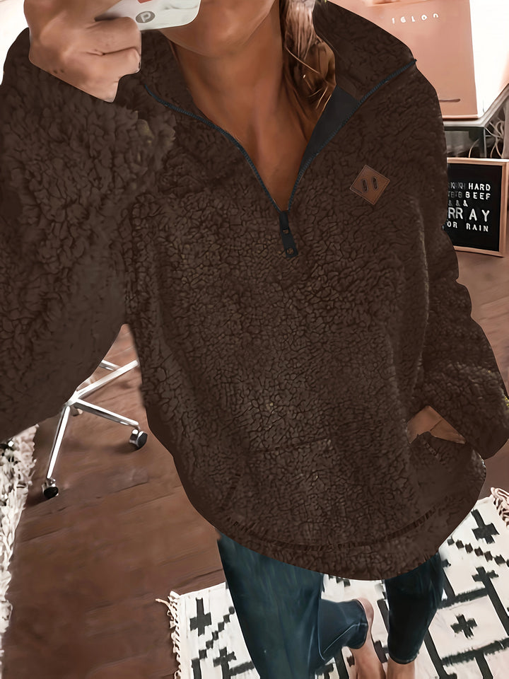 Warme Teddy Jas / Trui met Rits