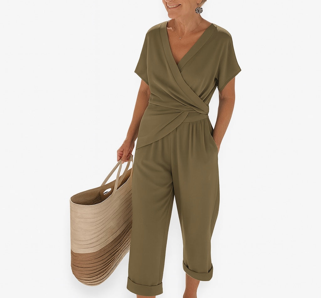 Novalie | Luxe Draped Waist Jumpsuit