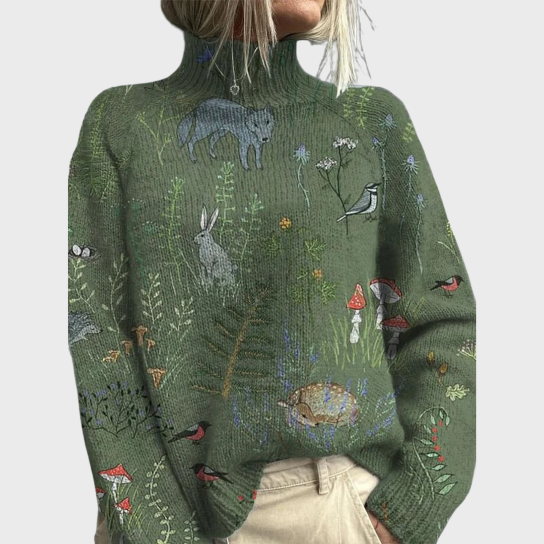 Noralle | Forest Knit Turtleneck Sweater