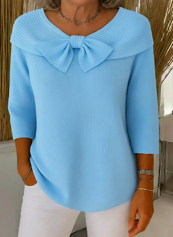 Evelanie | Bow-Detail Knit Sweater