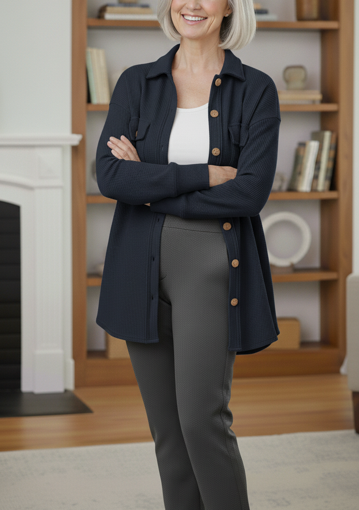 Marayne | Cozy Waffle Knit Shacket