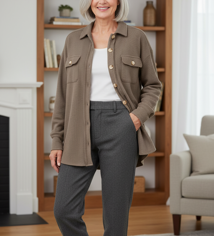 Marayne | Cozy Waffle Knit Shacket