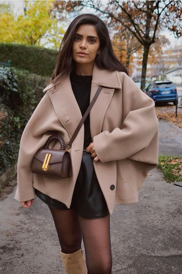 Oversized Dames Wolmix Mantel