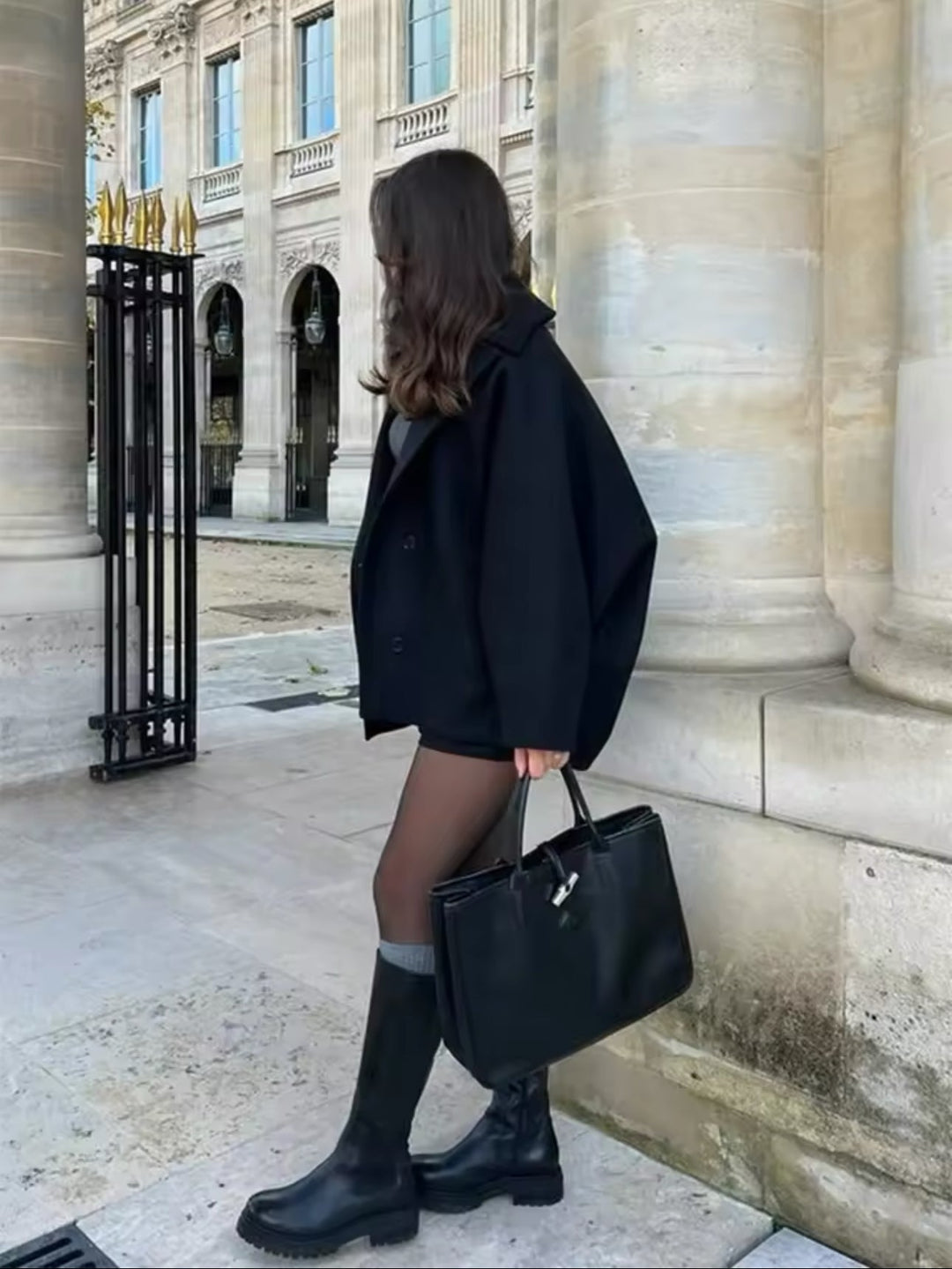 Oversized Dames Wolmix Mantel