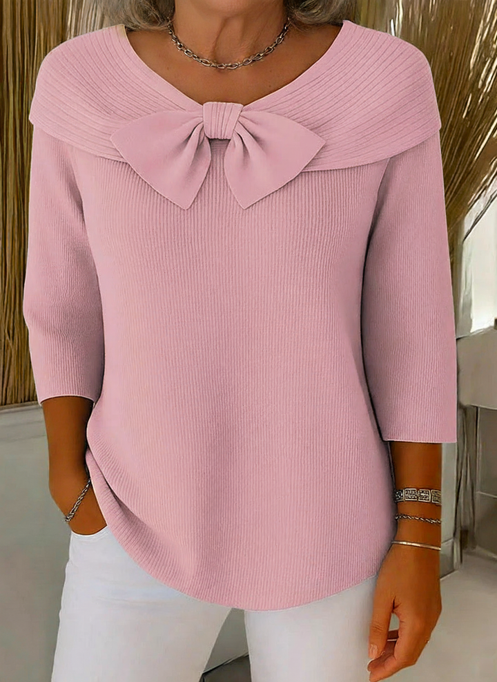 Evelanie | Bow-Detail Knit Sweater