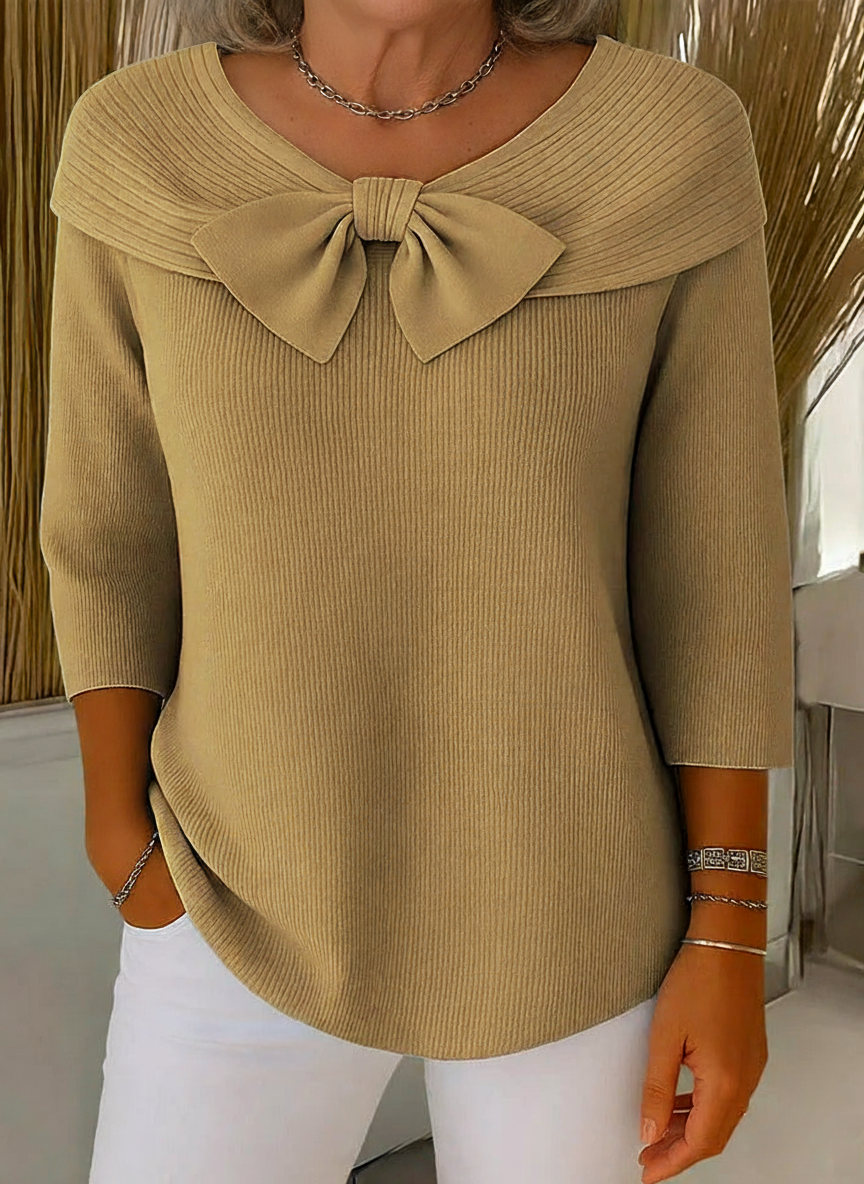 Evelanie | Bow-Detail Knit Sweater