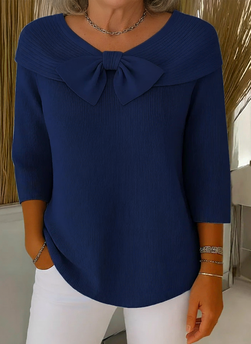 Evelanie | Bow-Detail Knit Sweater