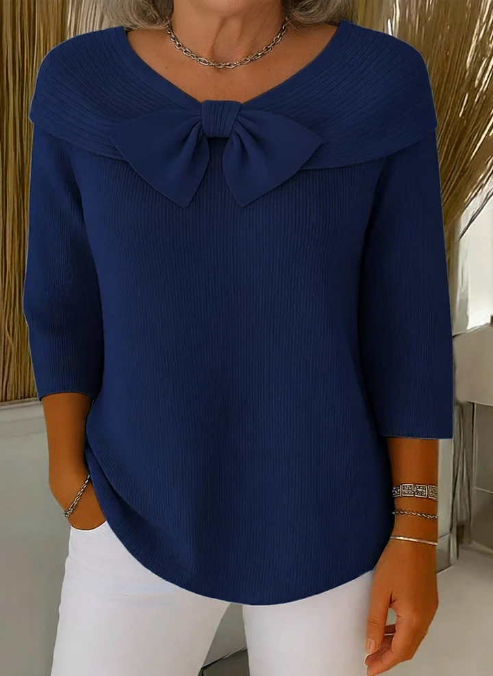 Evelanie | Bow-Detail Knit Sweater