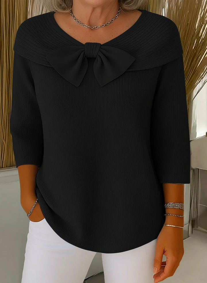 Evelanie | Bow-Detail Knit Sweater