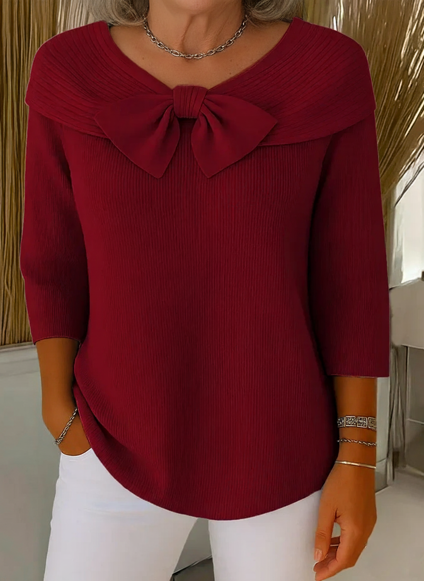 Evelanie | Bow-Detail Knit Sweater