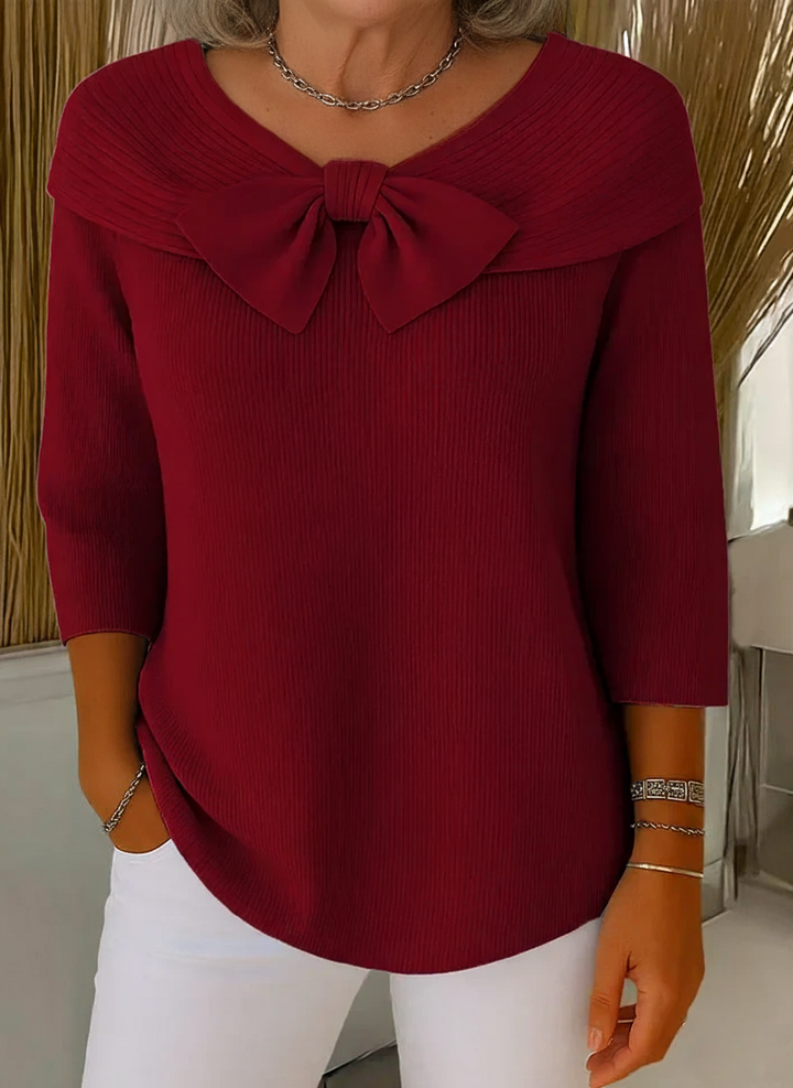 Evelanie | Bow-Detail Knit Sweater