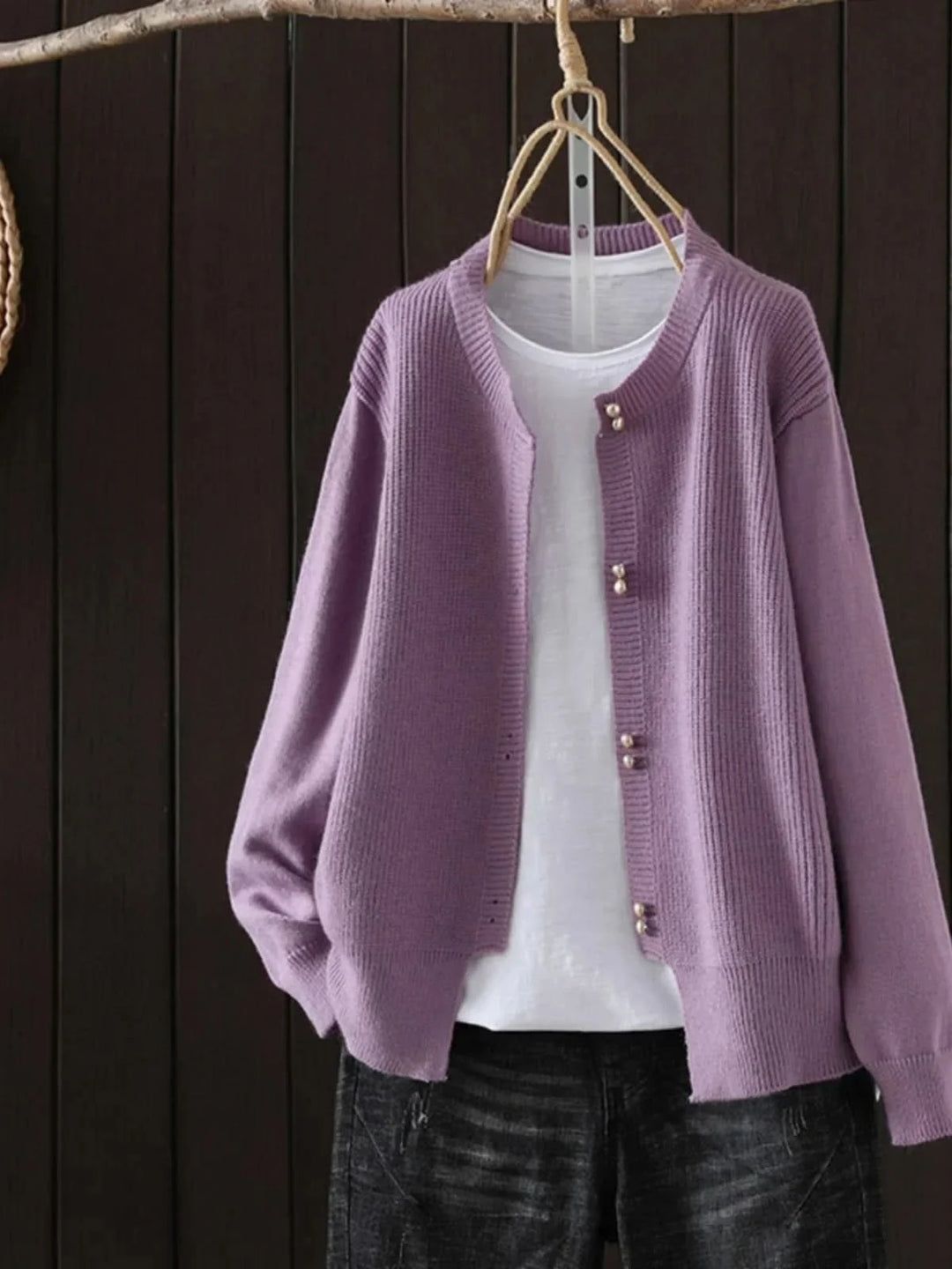 Coralie | Pearl-Button Cardigan