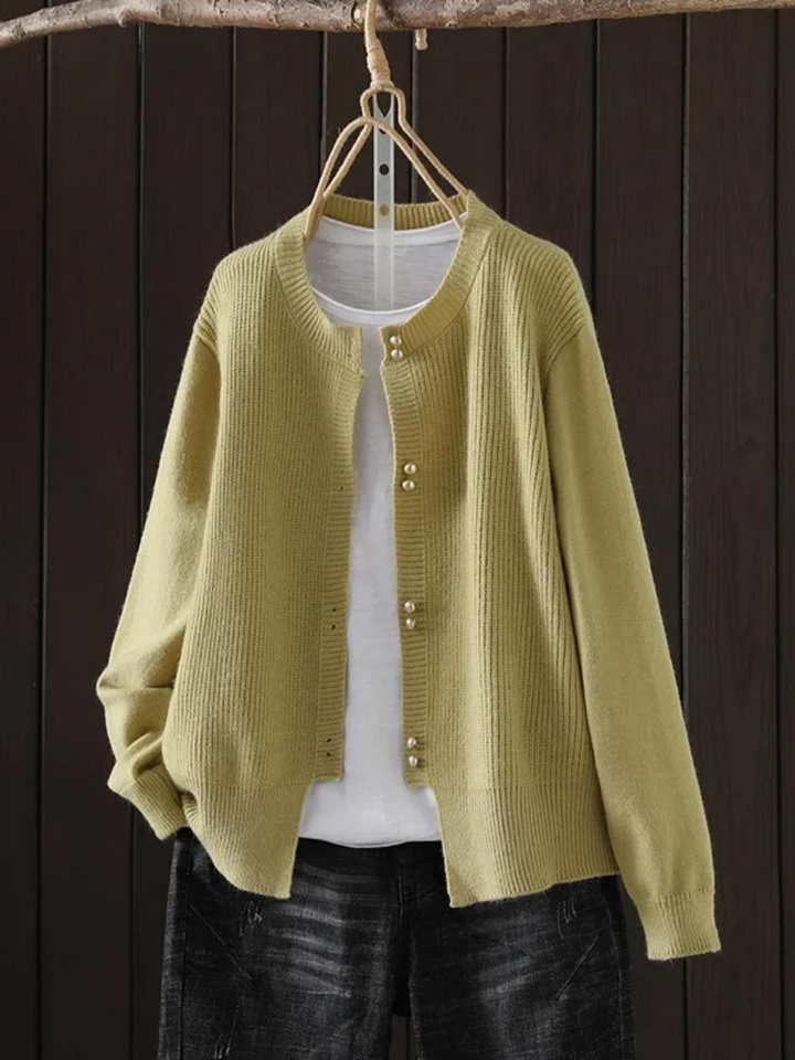 Coralie | Pearl-Button Cardigan