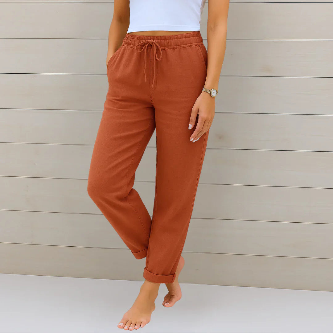 Comfortabele Linnen Stretchbroek