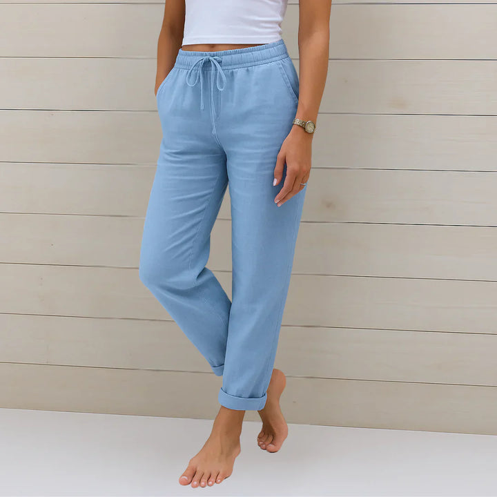 Comfortabele Linnen Stretchbroek