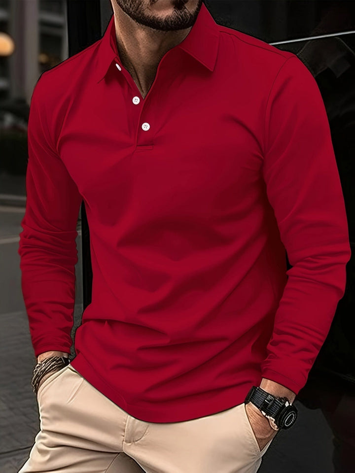 Comfortabel Langarm Poloshirt