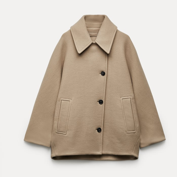 Oversized Dames Wolmix Mantel
